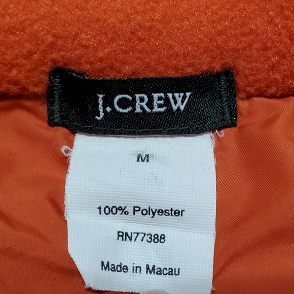 VINTAGE 80s J. Crew Neon Pink Orange Polartec Fleece Full-zip Mock Neck Vest - Picture 13 of 13